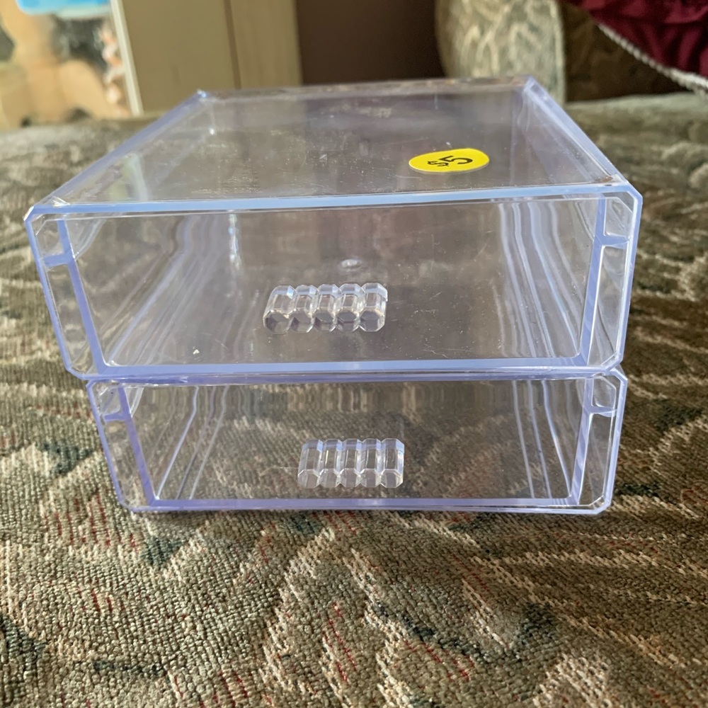 Plastic storage drawers